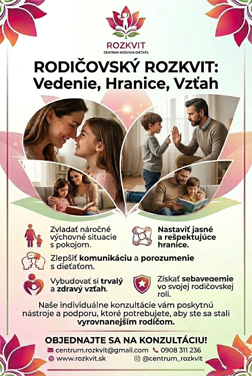 Rodíčovský Rozkvit – Vedenie, Hranice, Vzťah – individuálne konzultácie pre rodičov, Centrum Rozkvit